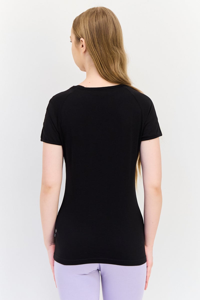 PUMA Women Sportswear Fit Short Sleeve Outdoor T-Shirt, Black - Image 2